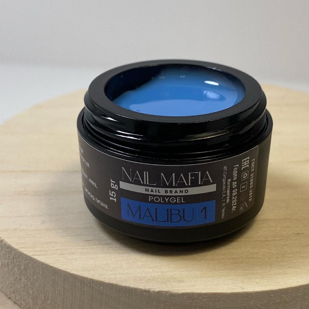 poligel MALIBU 01 15gr голубой